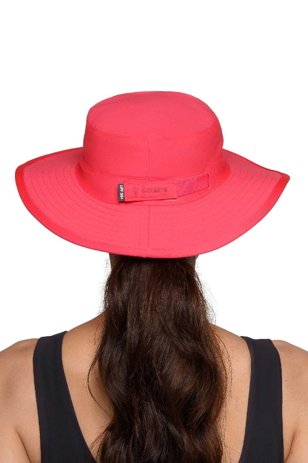 Coolibar Brighton Chlorine Resistant Bucket Hat | Radiant Coral