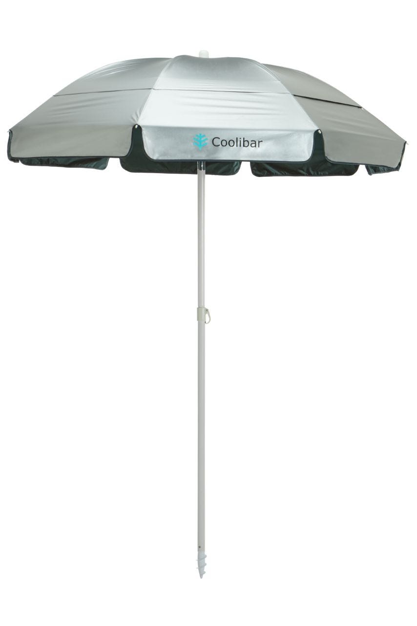 coolibar 6 Foot Intego Beach Umbrella | Silver