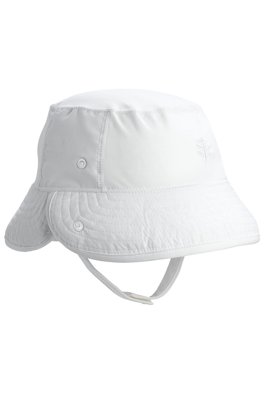coolibar Baby Linden Sun Bucket Hat | White