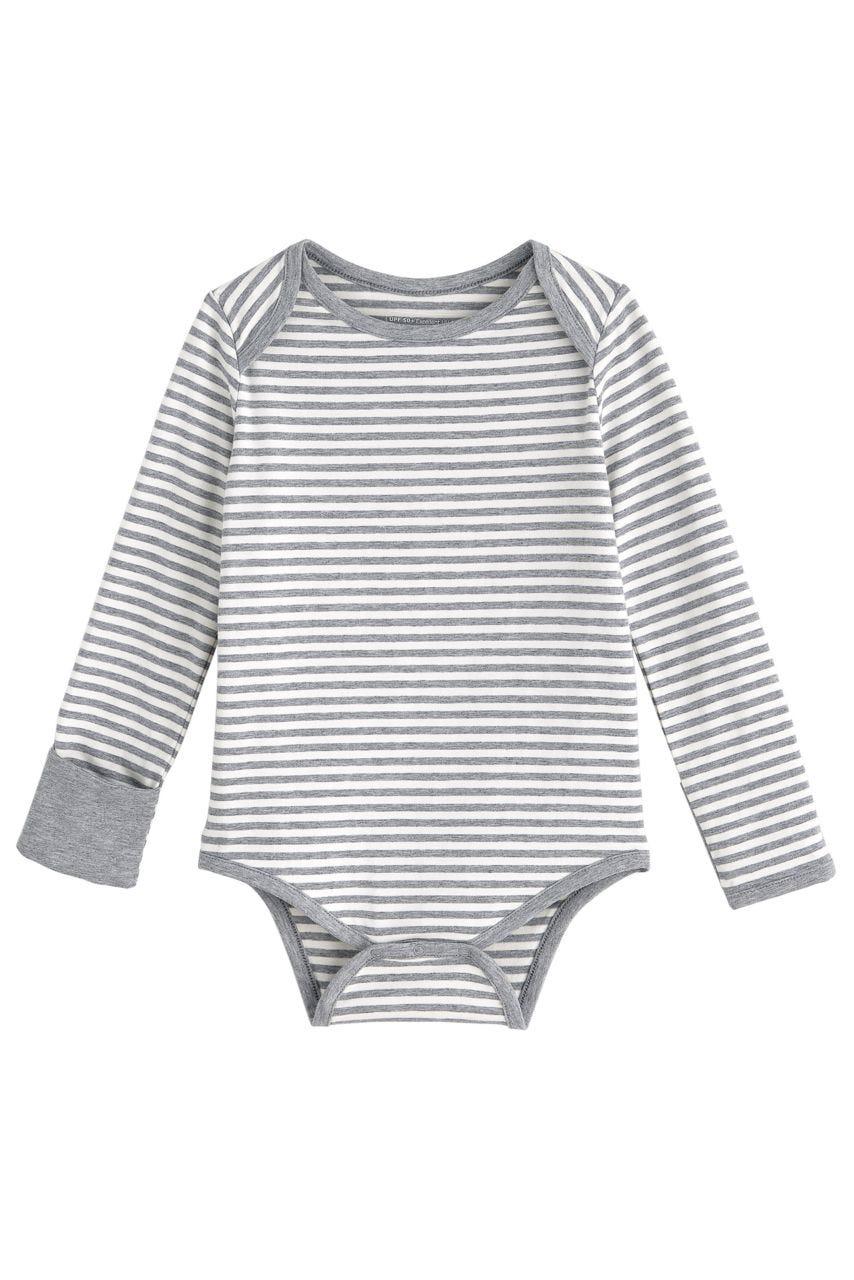 Coolibar Baby LumaLeo Bodysuit | Grey/White