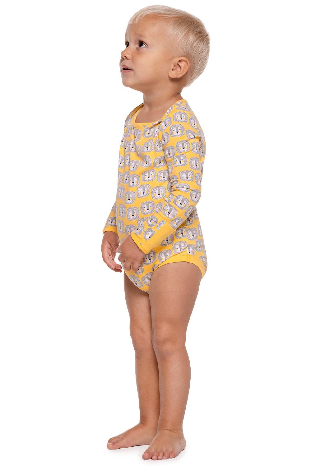 Coolibar Baby LumaLeo Bodysuit | Yellow Lion Heads