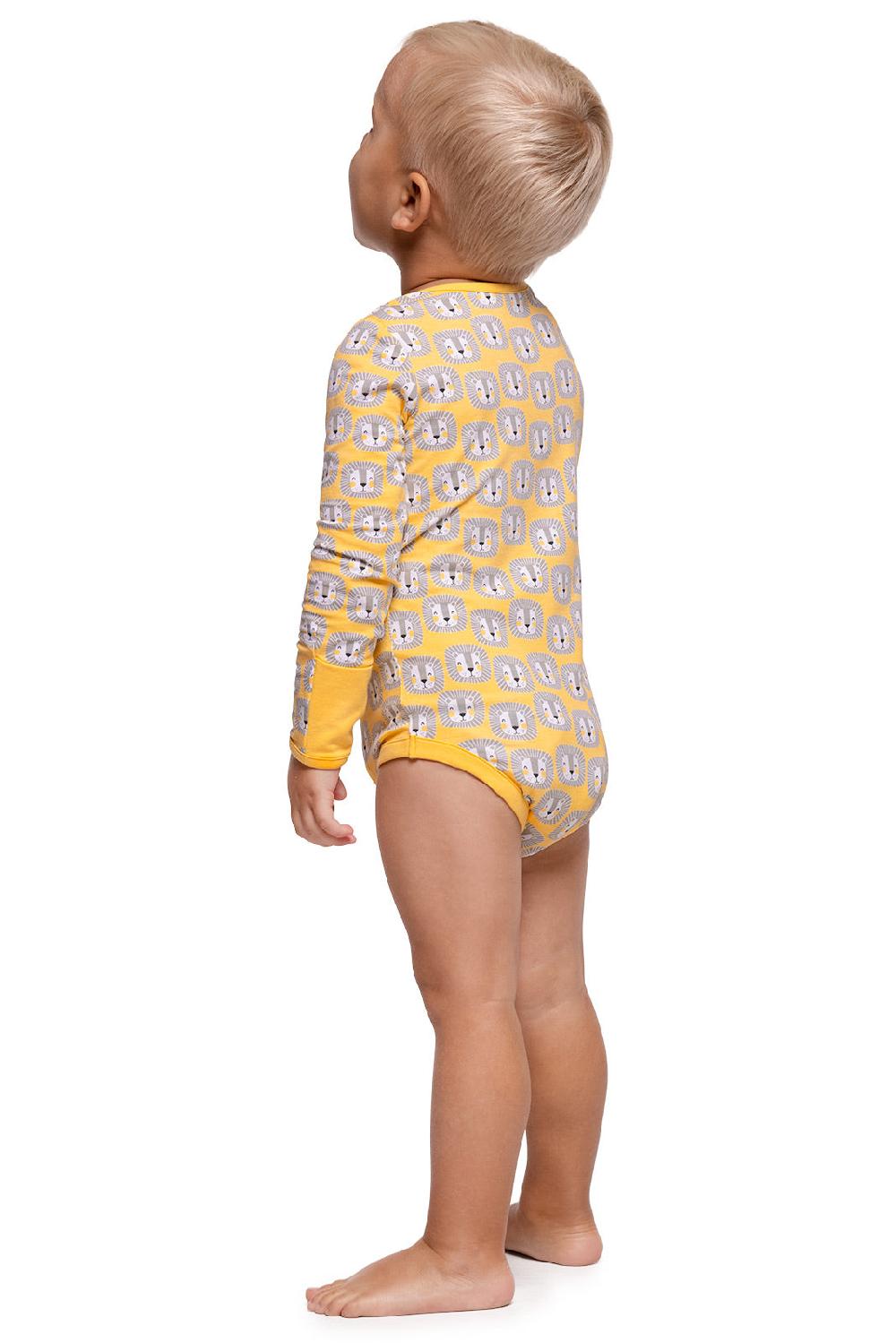 Coolibar Baby LumaLeo Bodysuit | Yellow Lion Heads