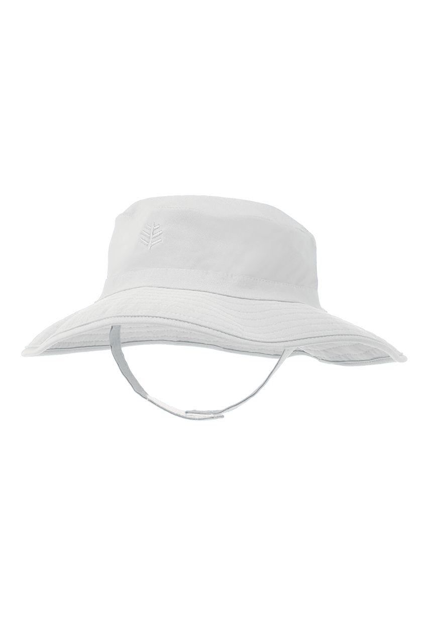 coolibar Baby Splashy Bucket Hat | White