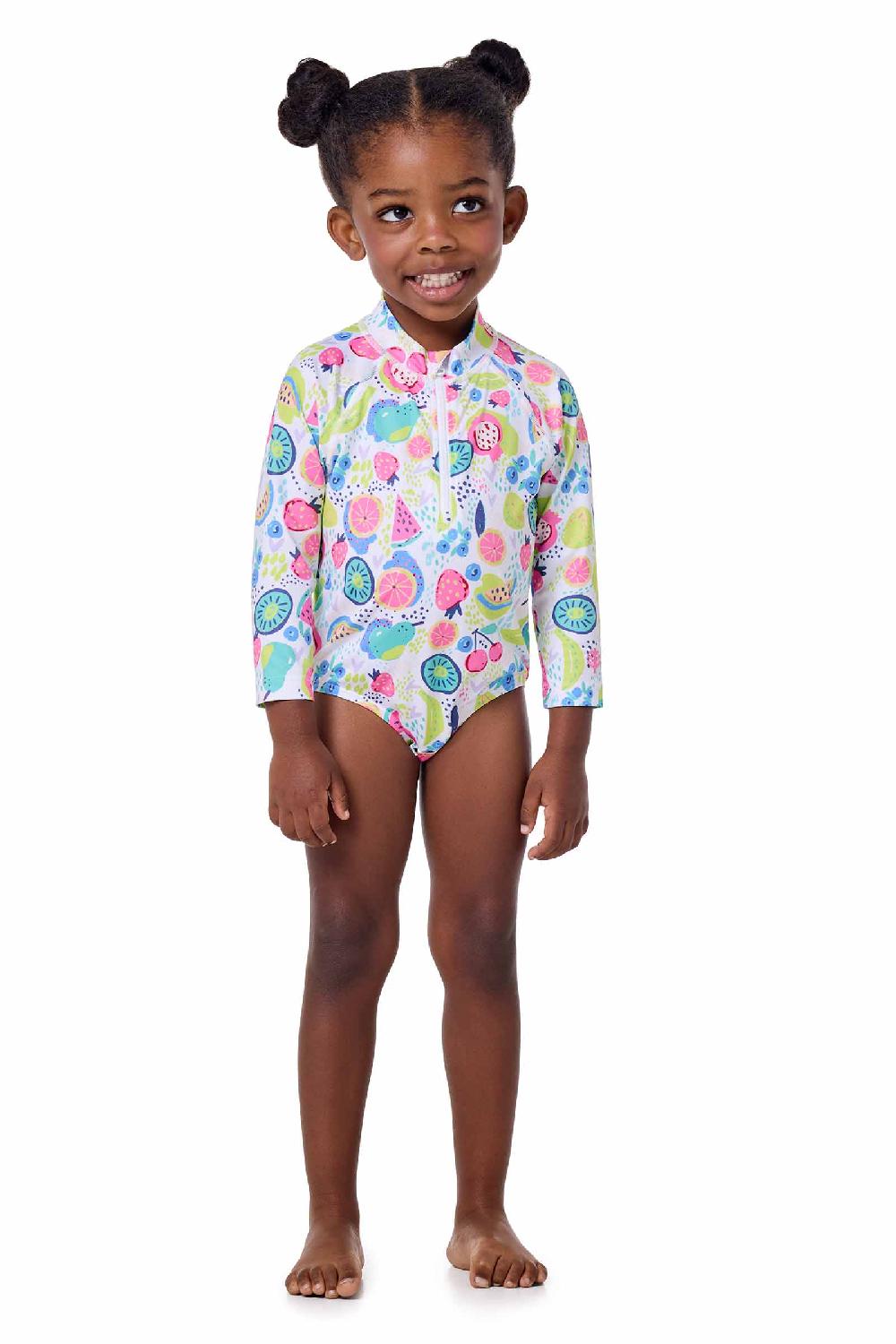 Coolibar Baby Wave One-Piece Swimsuit | White