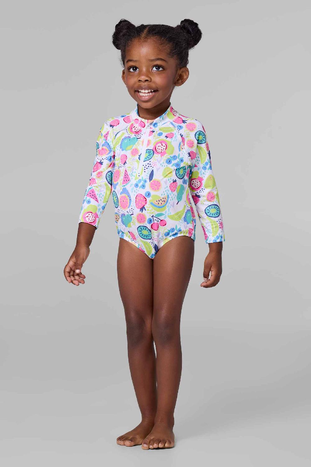 coolibar Baby Wave One-Piece Swimsuit | White