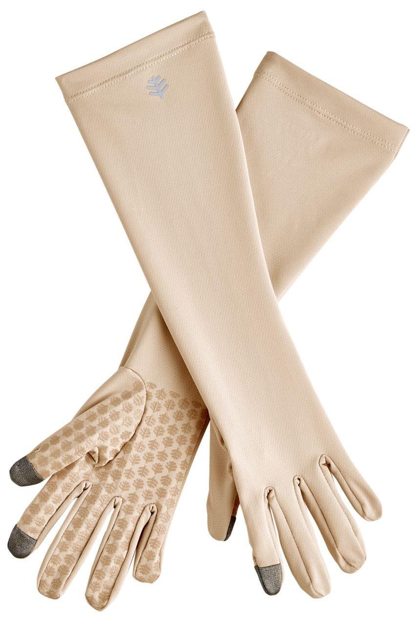 coolibar Bona UV Mid Length Gloves | Beige