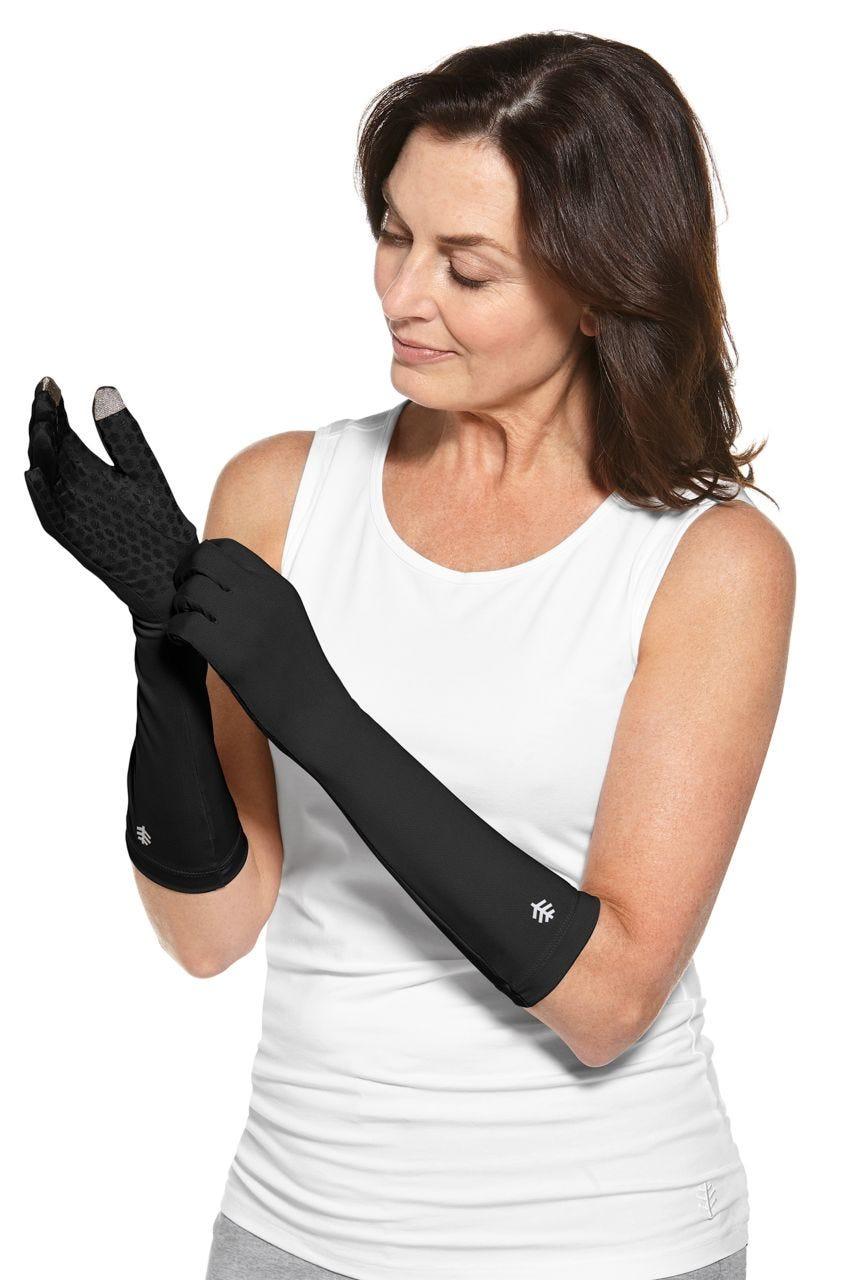 Coolibar Bona UV Mid Length Gloves | Black
