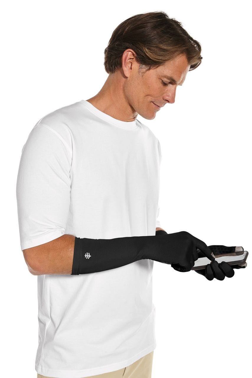 Coolibar Bona UV Mid Length Gloves | Black