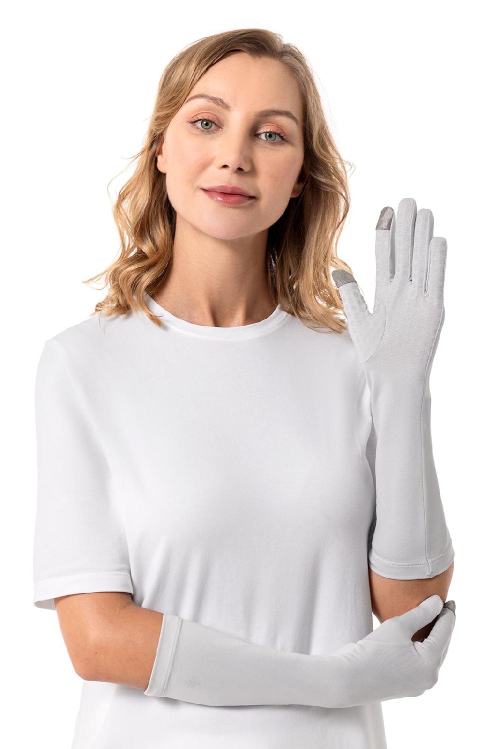Coolibar Bona UV Mid Length Gloves | Sleek Grey