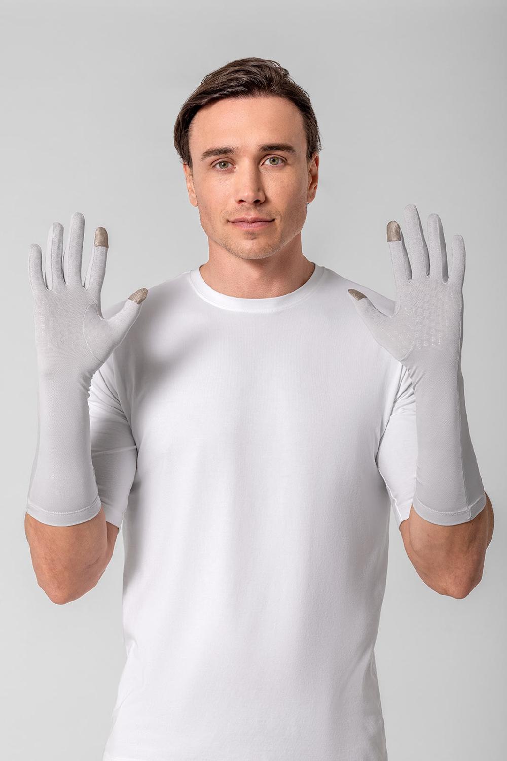 coolibar Bona UV Mid Length Gloves | Sleek Grey