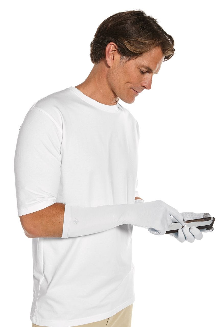 Coolibar Bona UV Mid Length Gloves | White