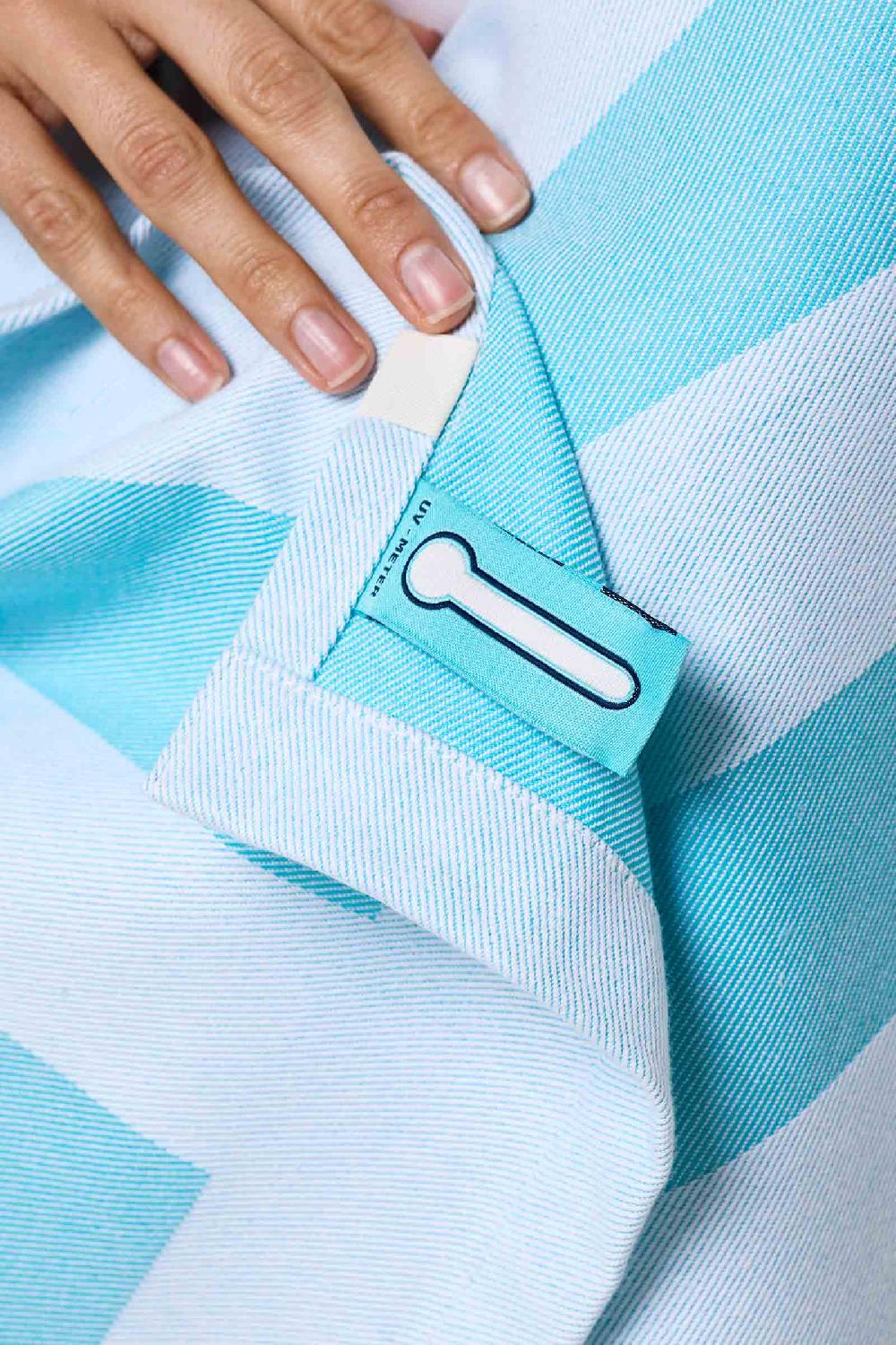 Coolibar Bonita Beach Towel | Coolibar Blue Stripe