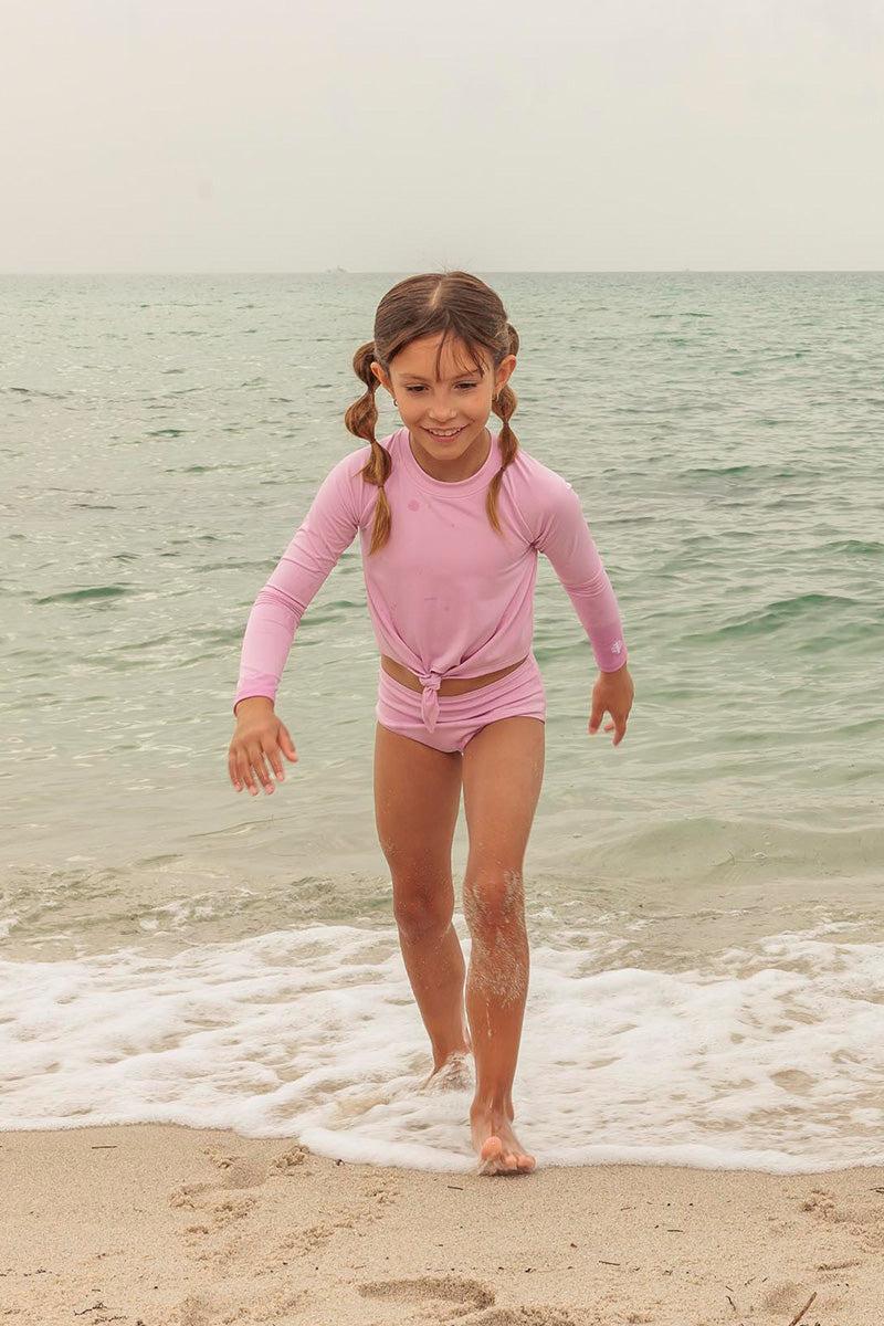 coolibar Girl's Sunfish Swim Set | Peony Pink