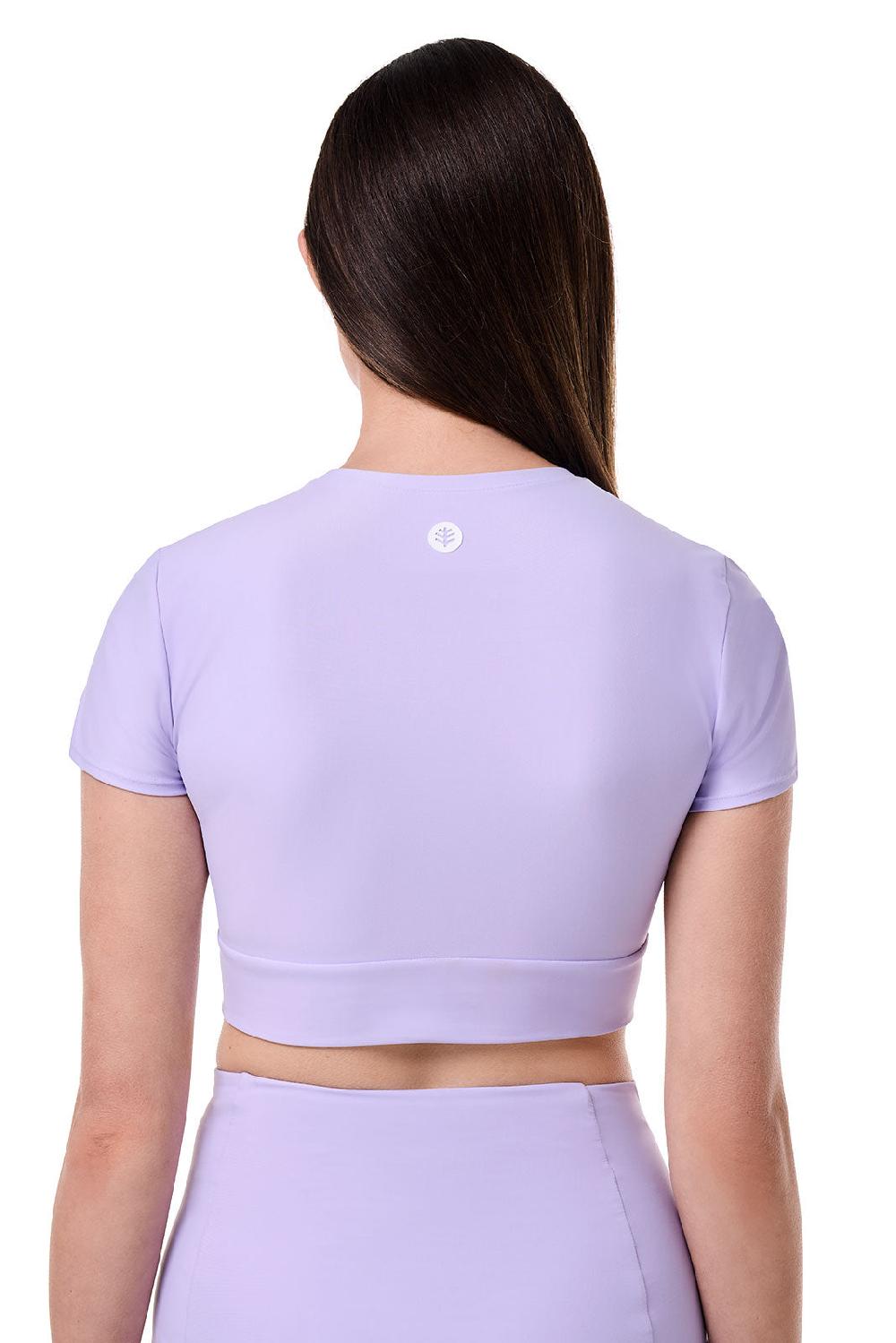 Coolibar Hibiscus Island Crop Swim Tee | Lavendula