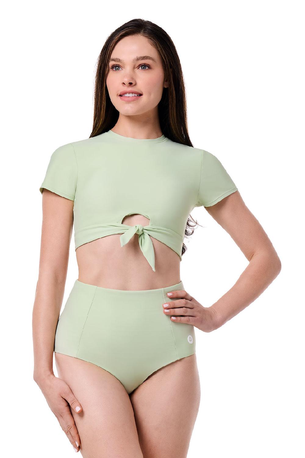 Coolibar Hibiscus Island Crop Swim Tee | Seedling