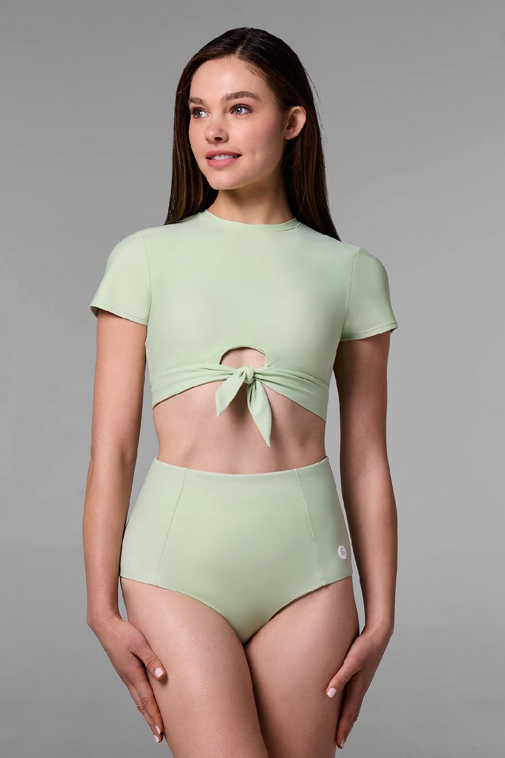 coolibar Hibiscus Island Crop Swim Tee | Seedling