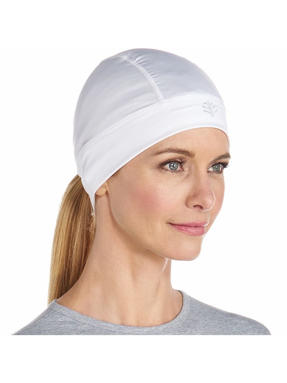 coolibar Hubbard UV Skull Cap | White