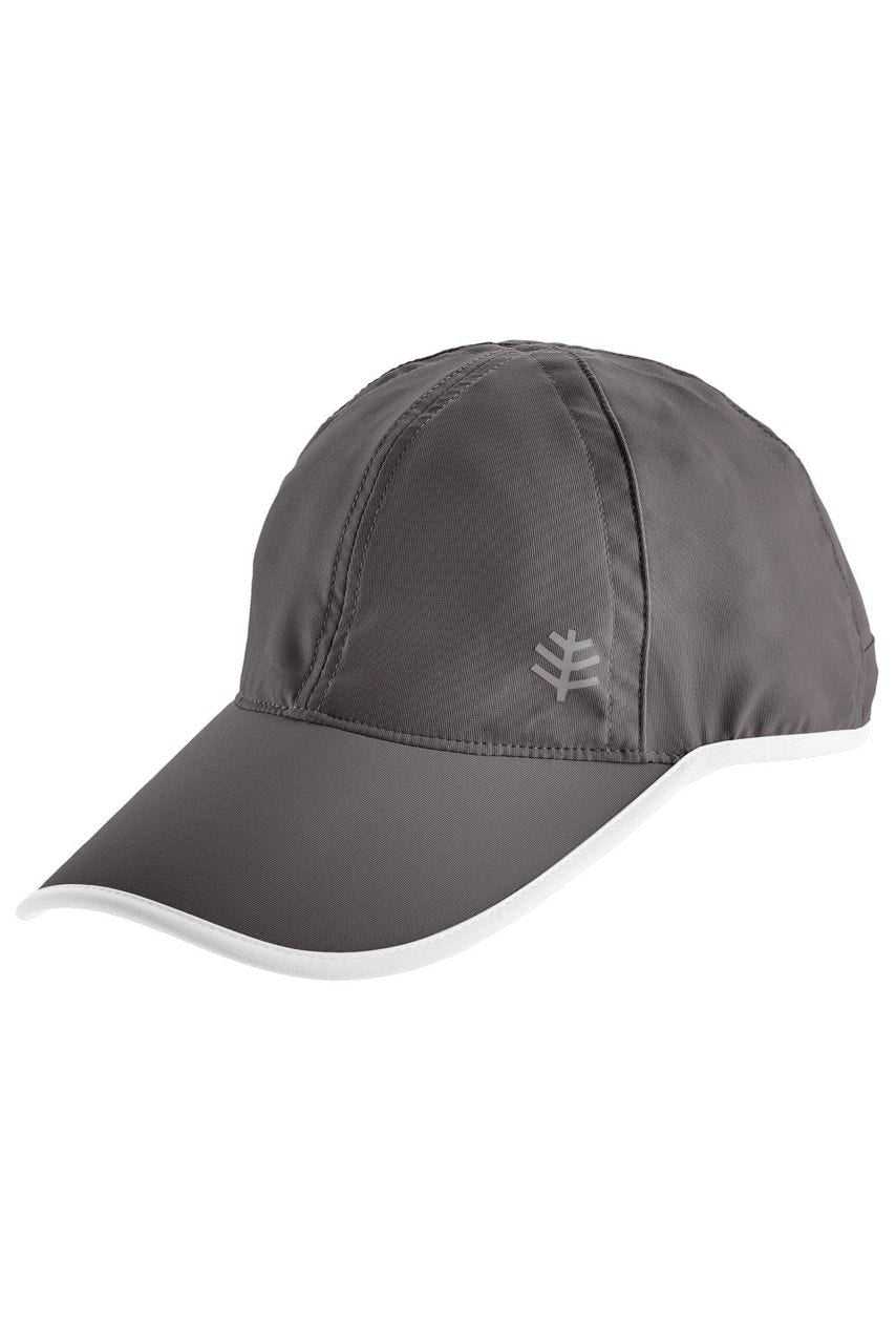 coolibar Kid's Lenny Sport Cap | Carbon/White