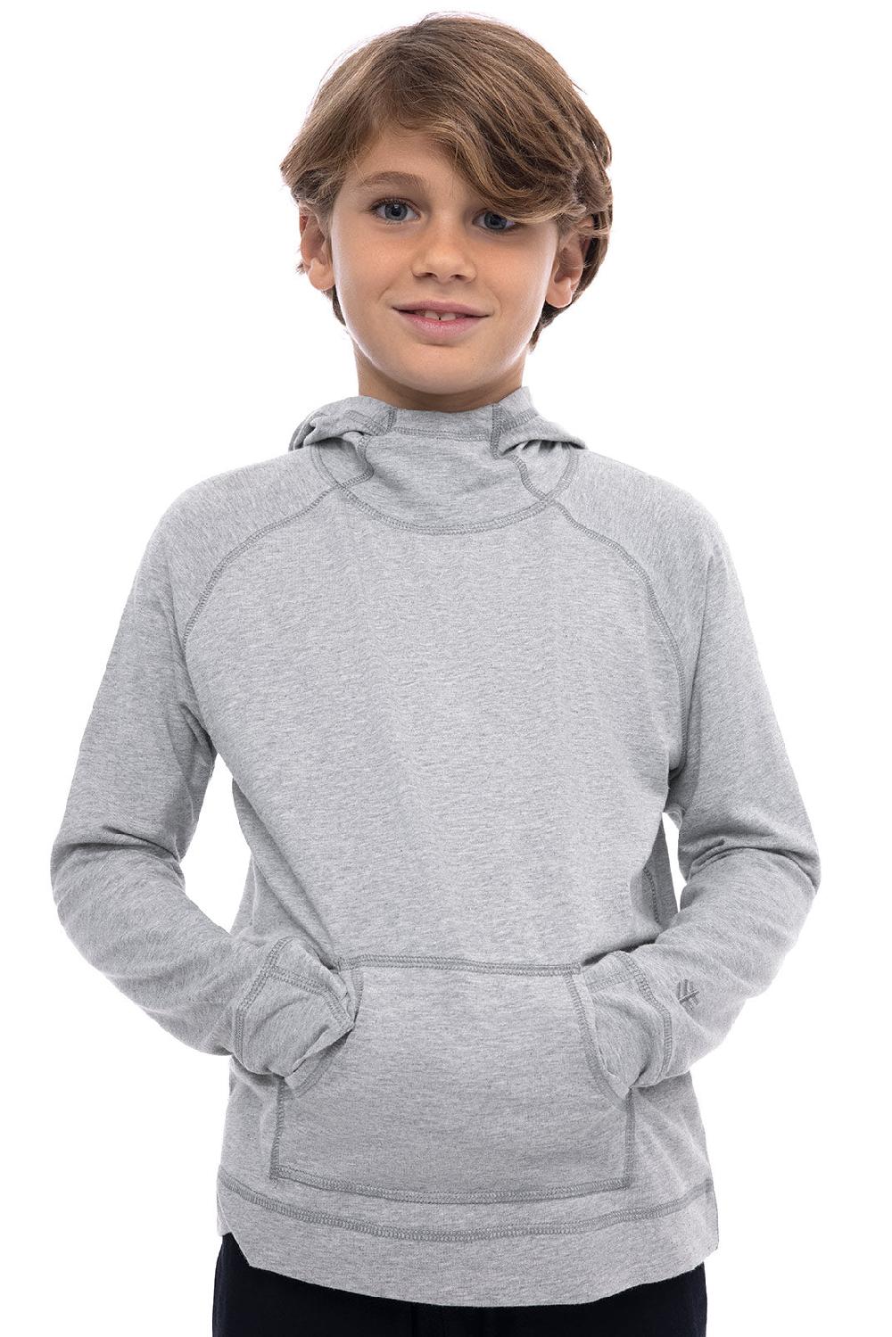 Coolibar Kid's LumaLeo Hoodie | Grey Heather