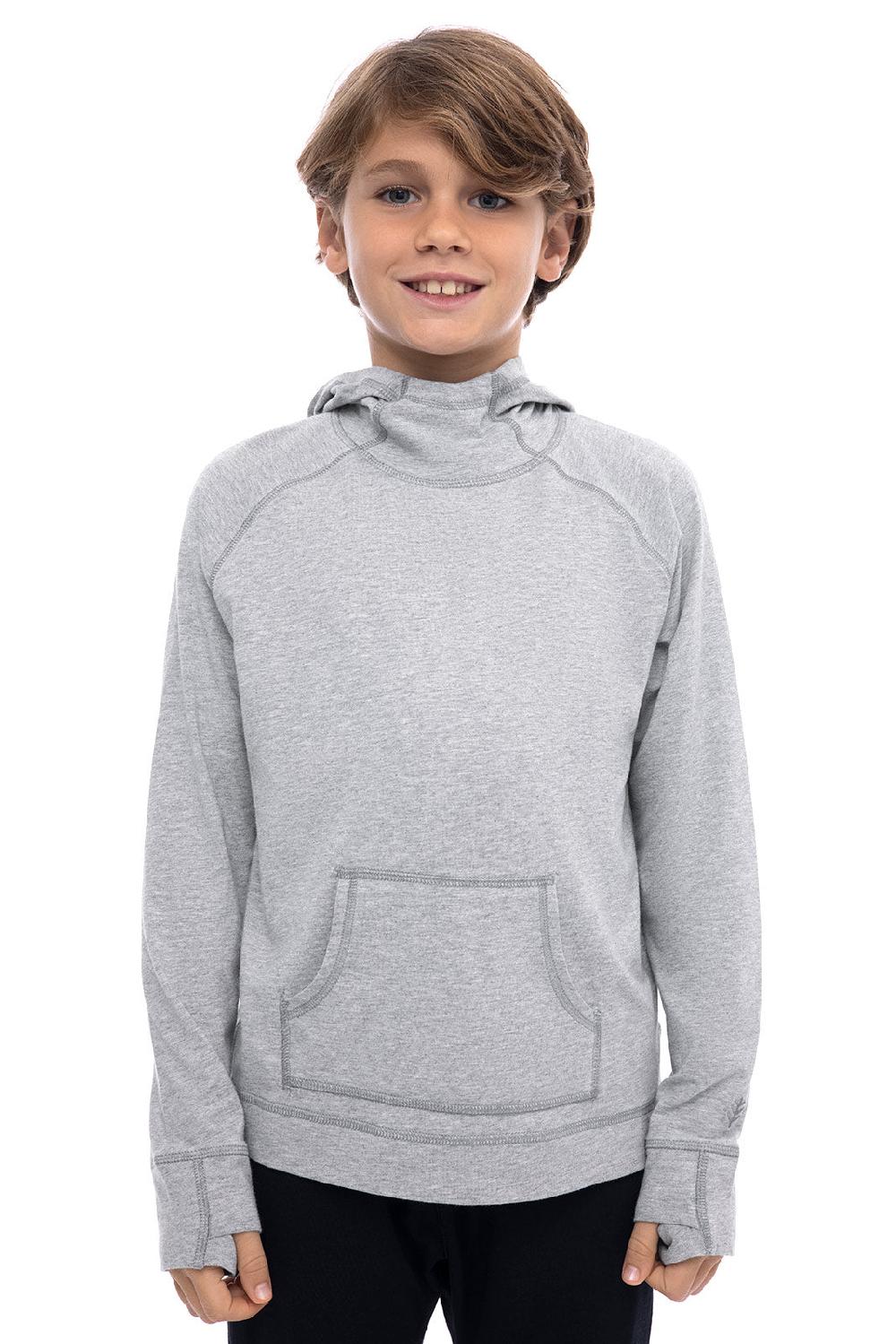 coolibar Kid's LumaLeo Hoodie | Grey Heather