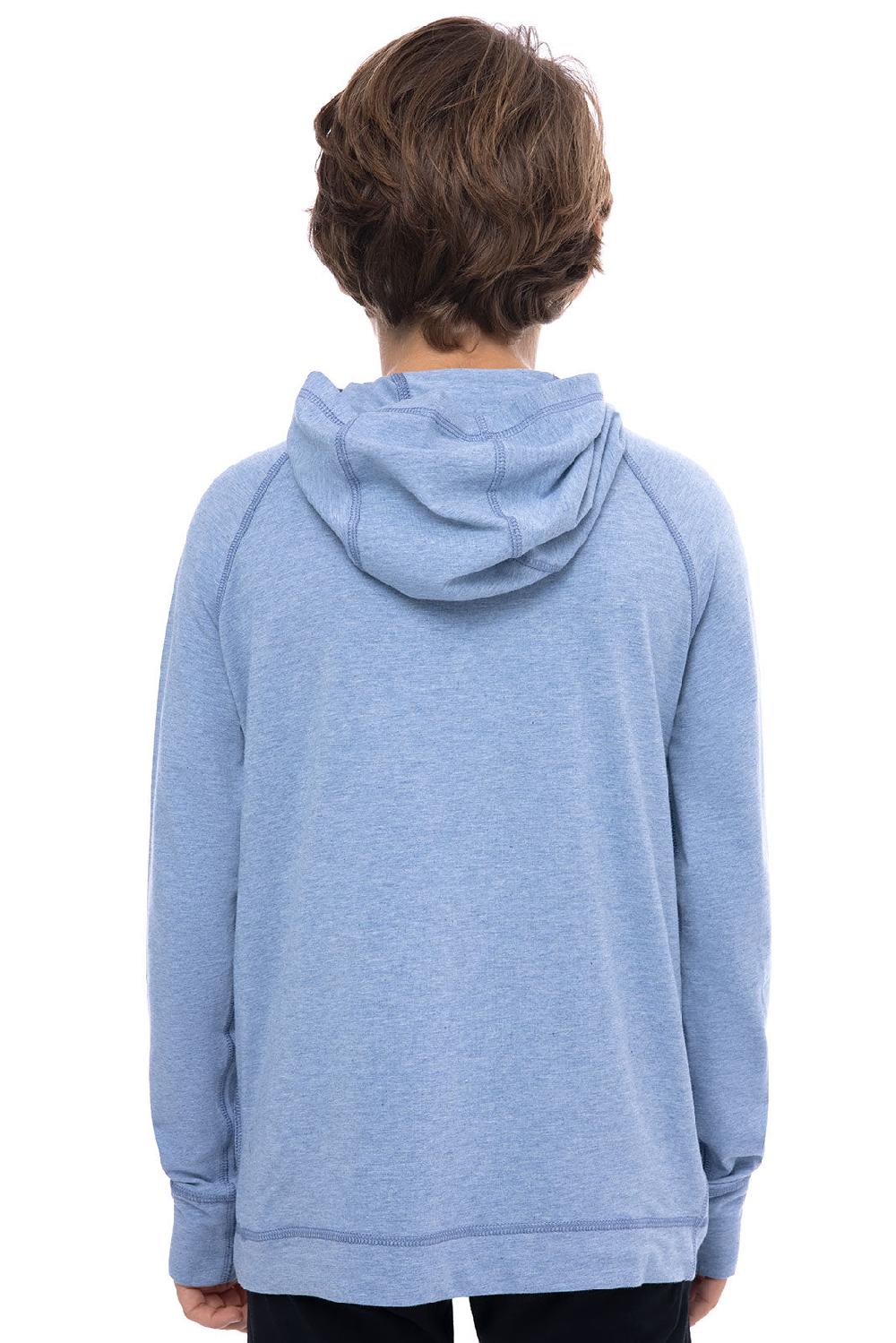 Coolibar Kid's LumaLeo Hoodie | Light Blue Heather