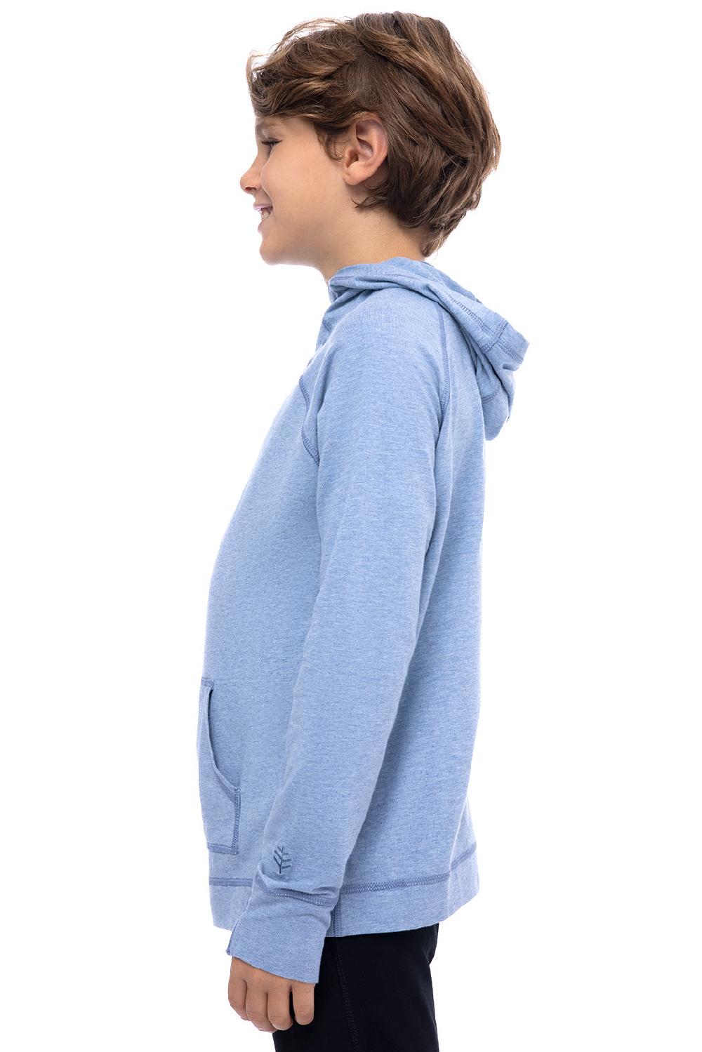 Coolibar Kid's LumaLeo Hoodie | Light Blue Heather