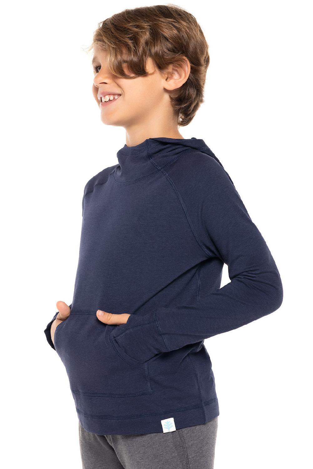 Coolibar Kid's LumaLeo Hoodie | Navy