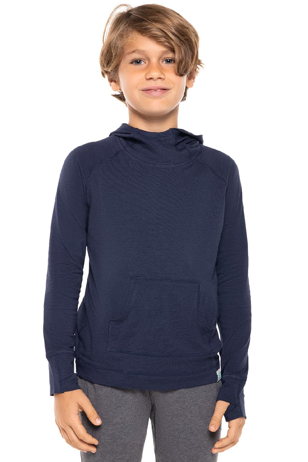 coolibar Kid's LumaLeo Hoodie | Navy