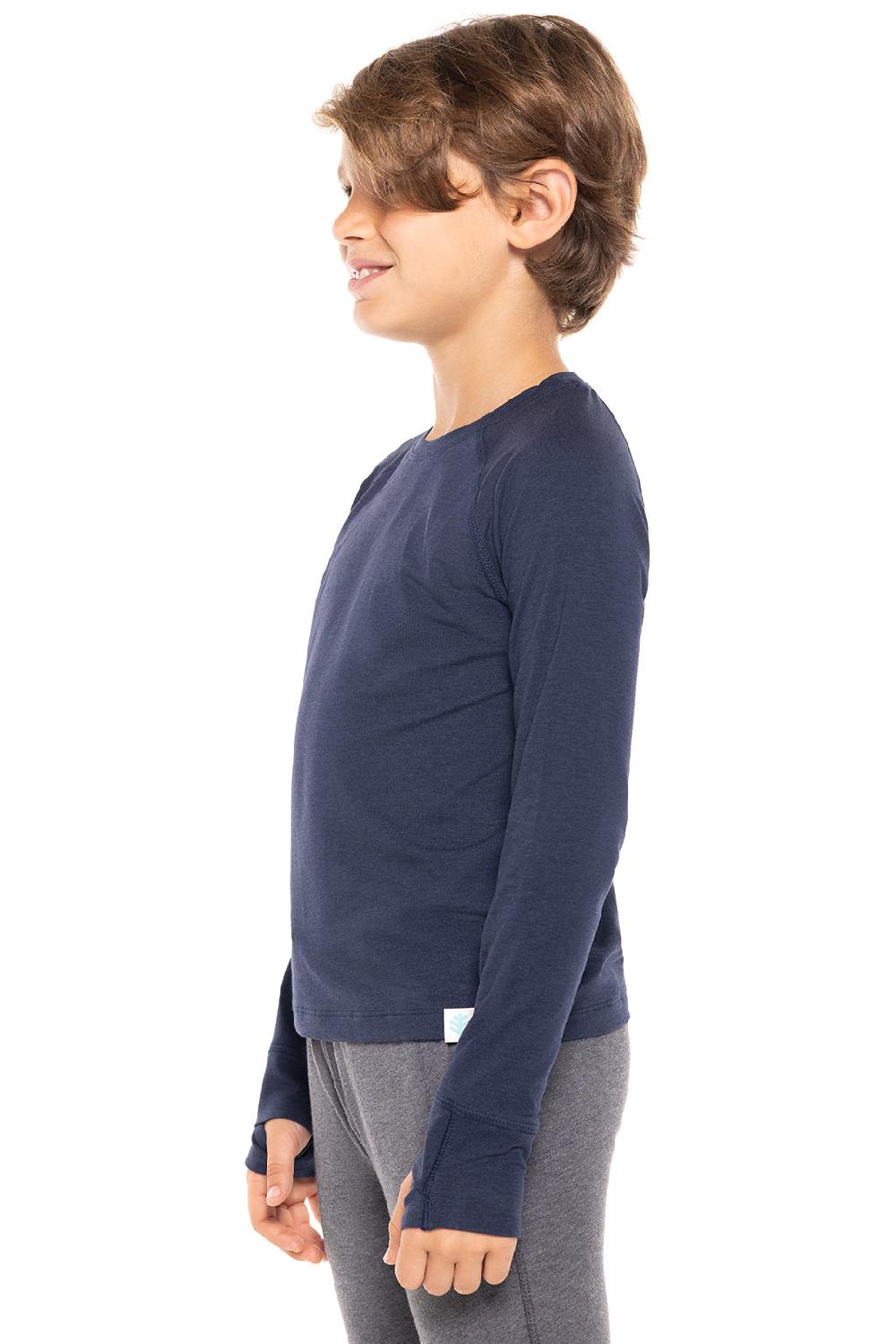 Coolibar Kid's LumaLeo Long Sleeve T-Shirt | Navy