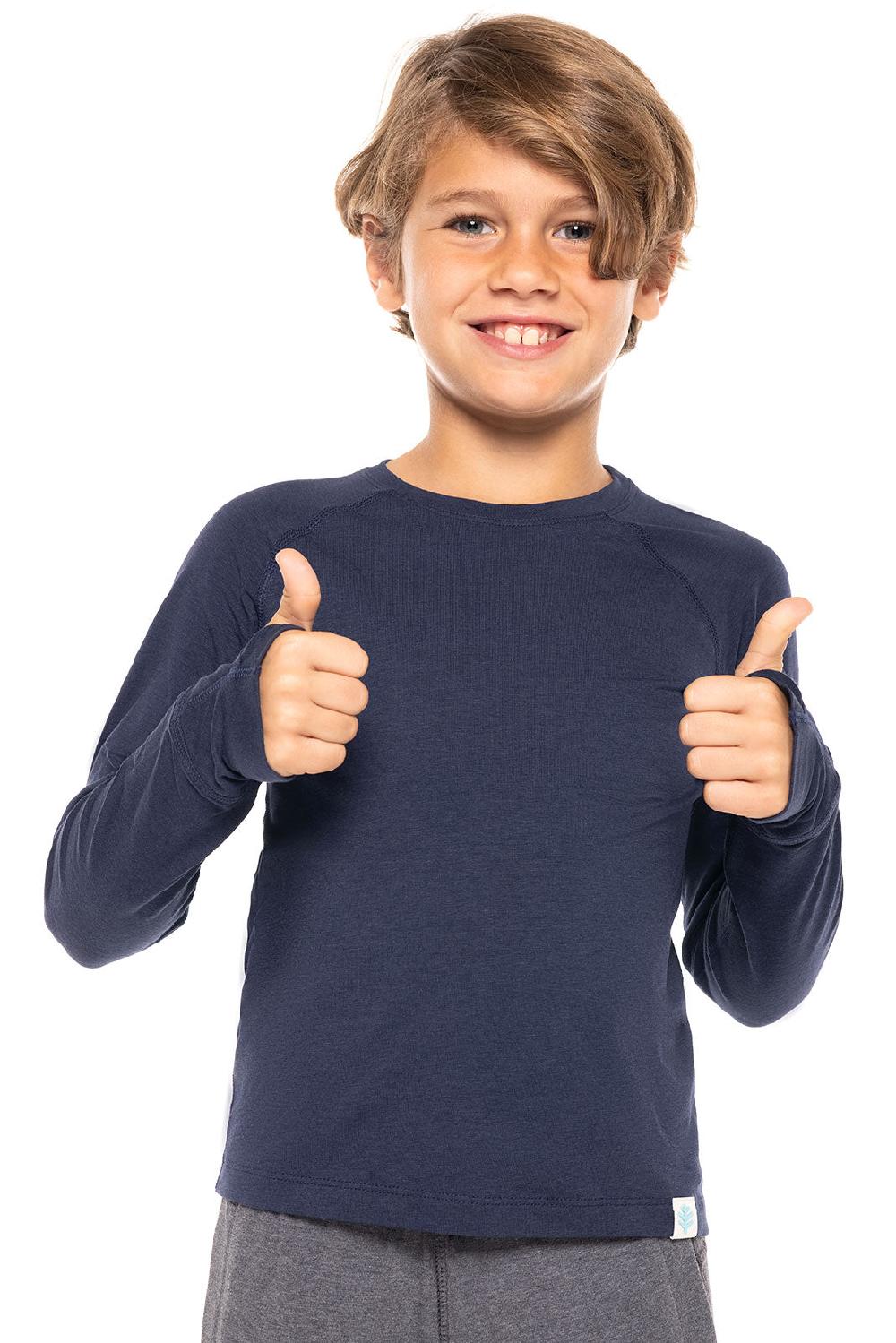 Coolibar Kid's LumaLeo Long Sleeve T-Shirt | Navy