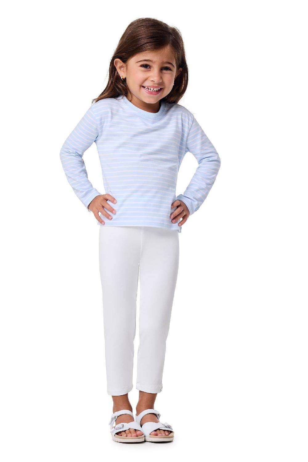 Coolibar Kid's Monterey Summer Leggings | White