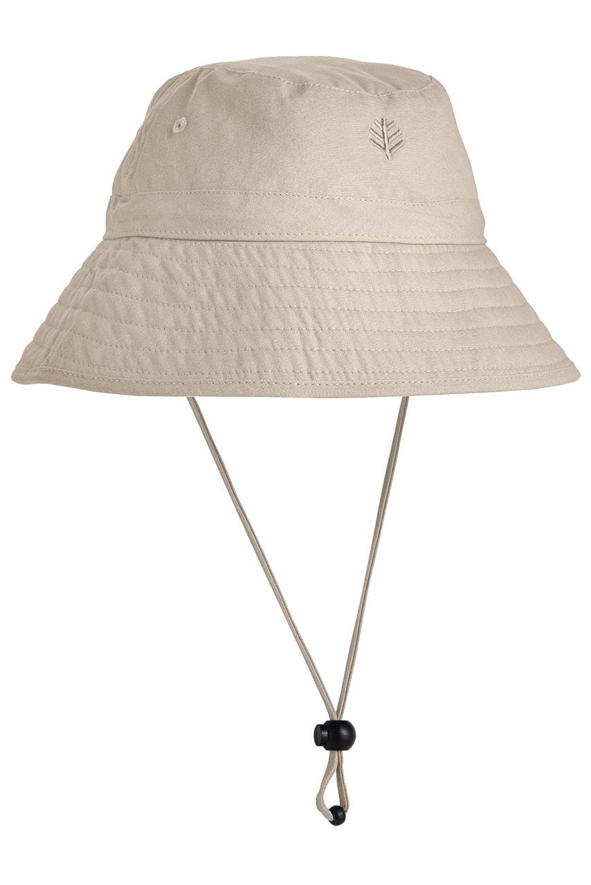 Coolibar Kid's Taylor Chin Strap Hat | Tan
