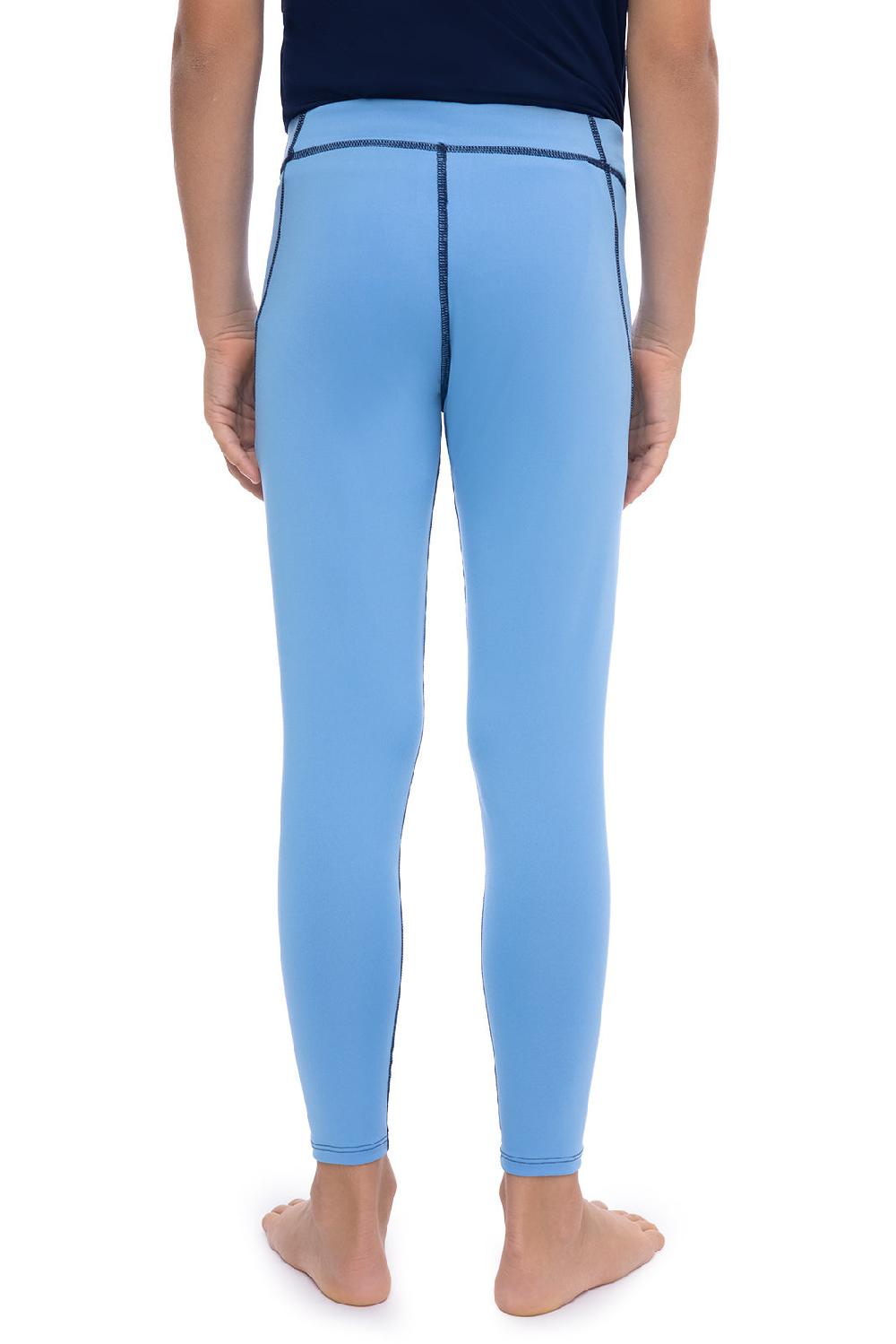 Coolibar Kid's Wave Swim Tights | Clear Sky Blue