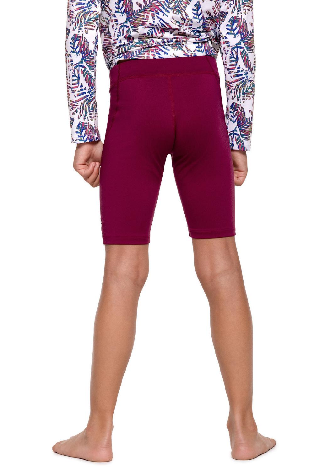 Coolibar Kids Wave Swim Shorts | Red Crush