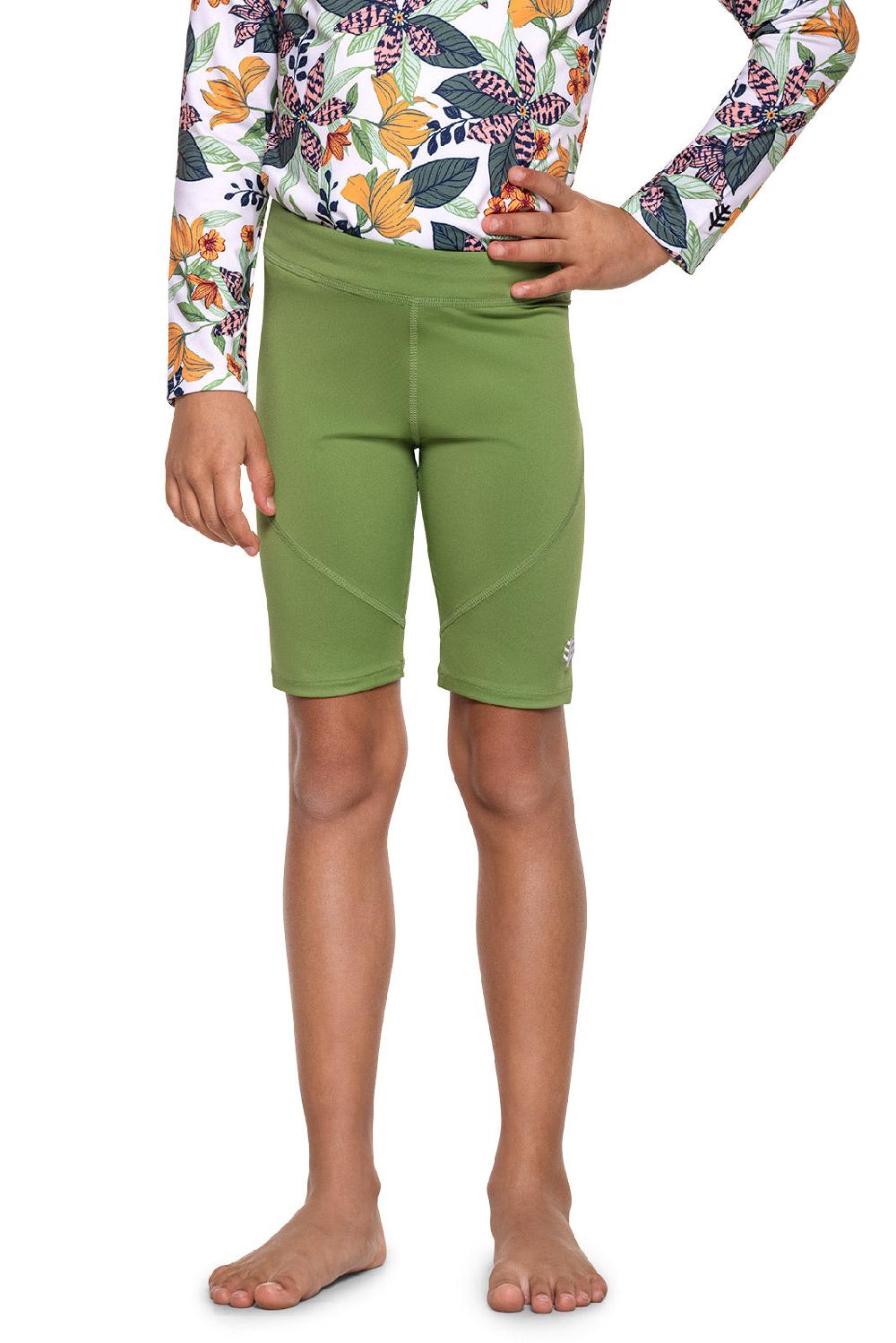 Coolibar Kids Wave Swim Shorts | Soft Fern