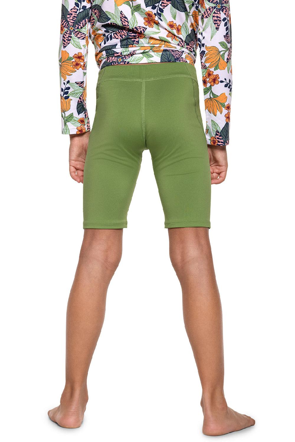 Coolibar Kids Wave Swim Shorts | Soft Fern