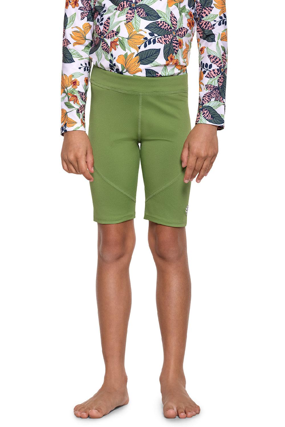 coolibar Kids Wave Swim Shorts | Soft Fern