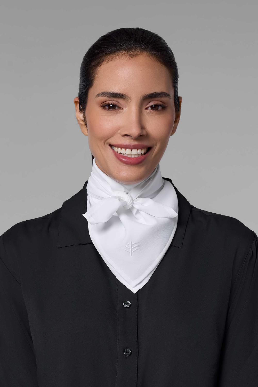 coolibar Mackinac Sun Bandana | White