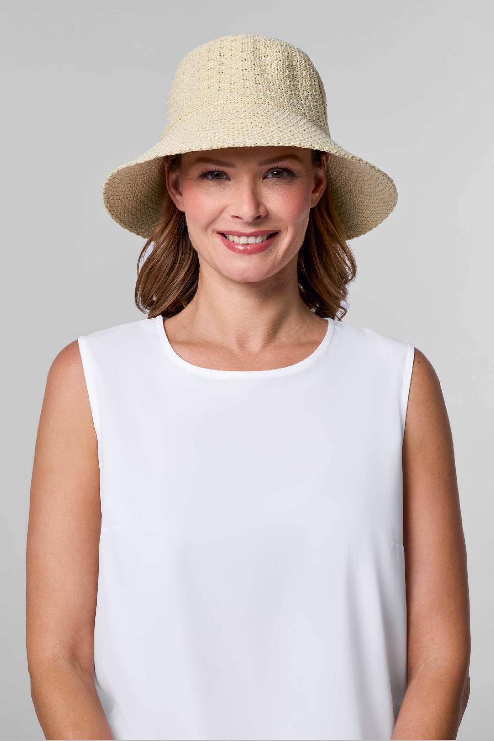 coolibar Marina Cloche Sun Hat | Natural