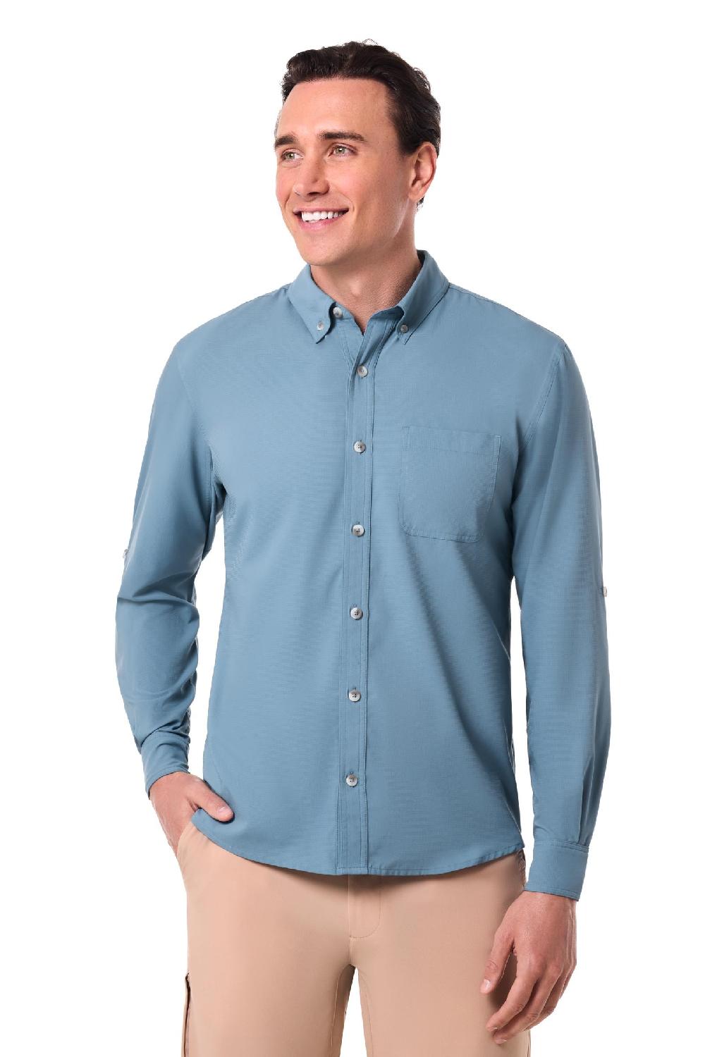 Coolibar Men's Aricia Sun Shirt | Blue Dusk