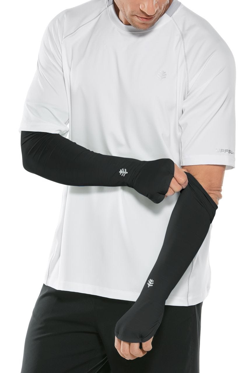 Coolibar Men's Backspin Performance Sleeves | Black