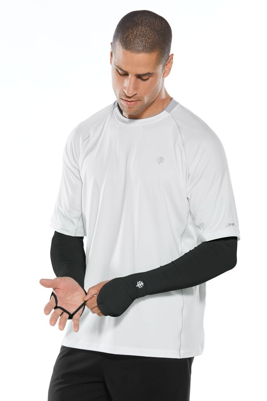 coolibar Men's Backspin Performance Sleeves | Black