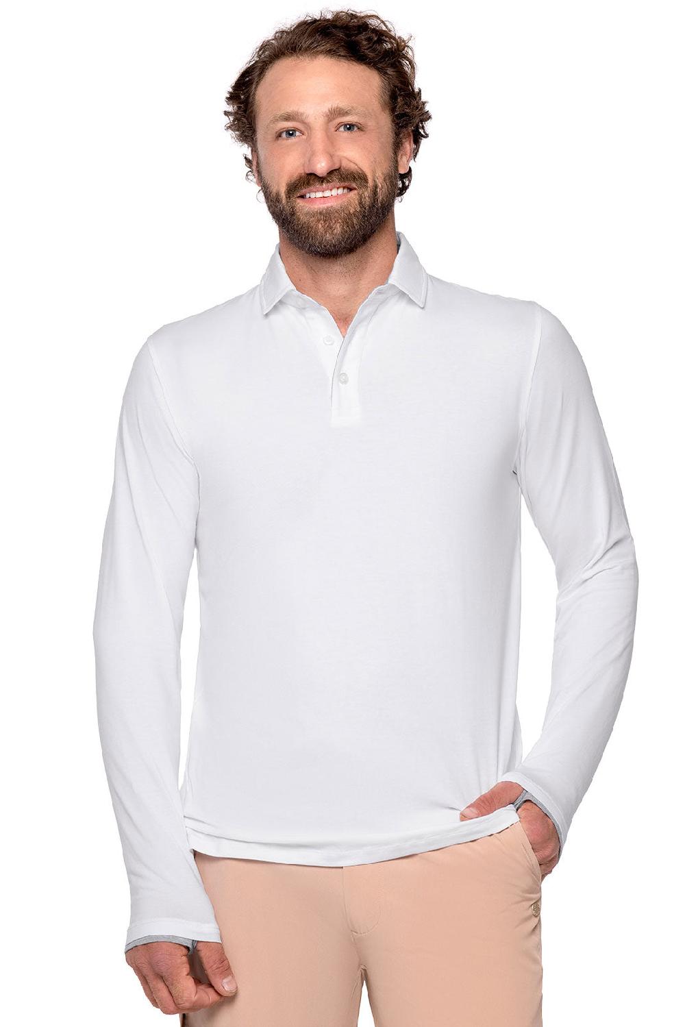 coolibar Men's Bal Harbour Polo | White