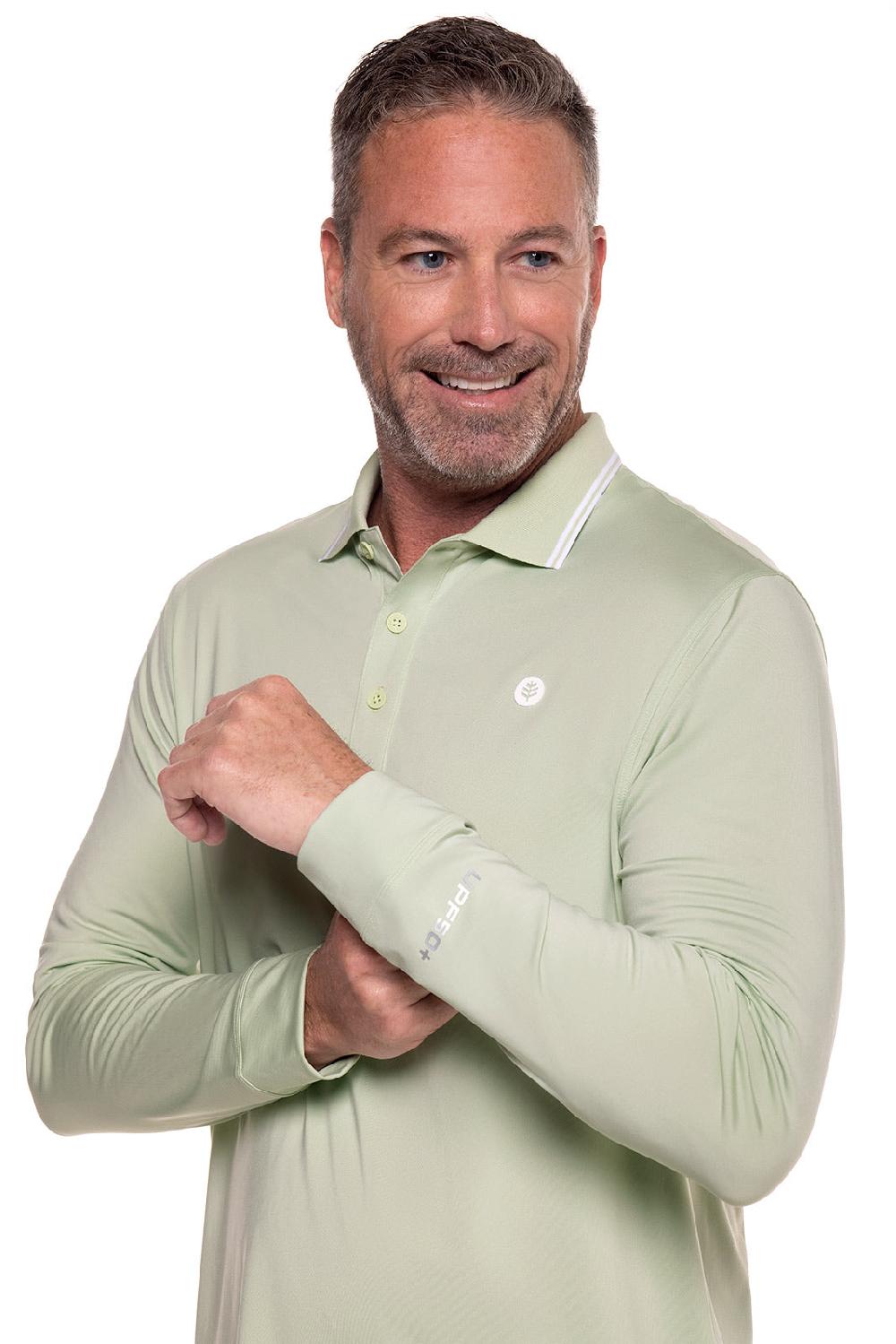 Coolibar Men's Erodym Long Sleeve Polo | Seedling