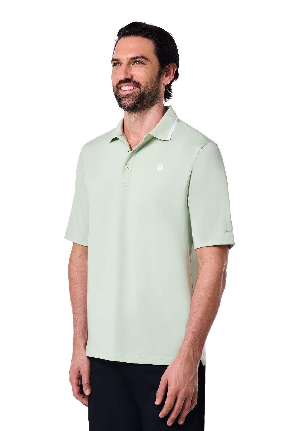 Coolibar Men's Erodym Short Sleeve Polo | Seedling