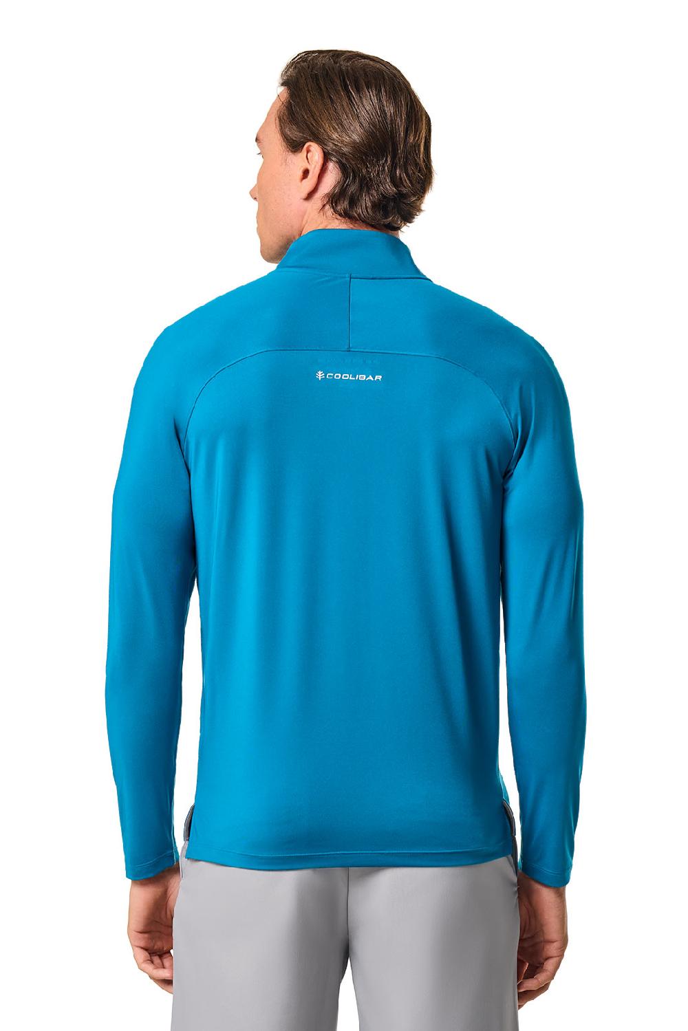 Coolibar Men's Fairway Golf Pullover | Bluejay