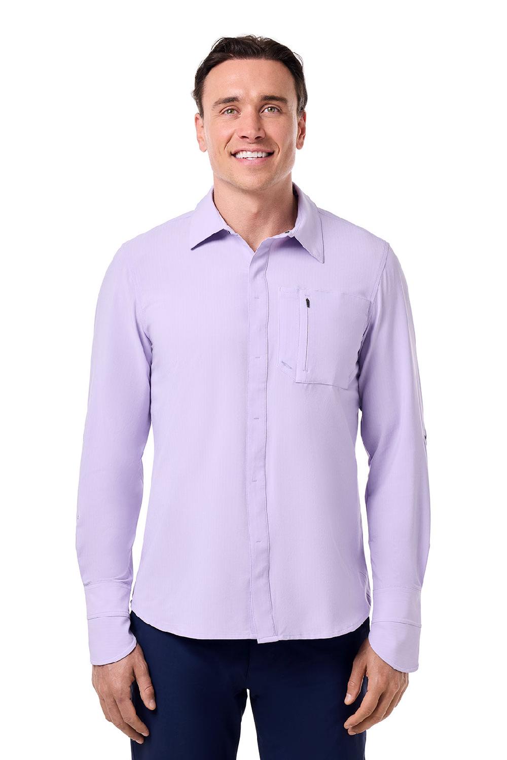 Coolibar Men's Fiera Smart Shirt | Lavendula Stripe