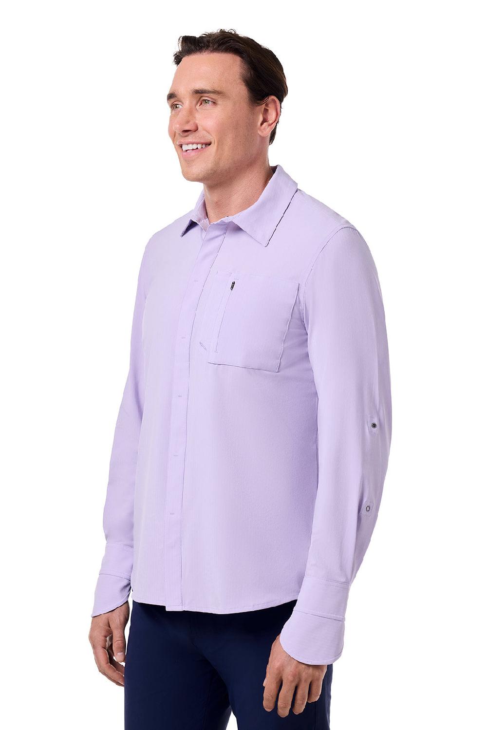 Coolibar Men's Fiera Smart Shirt | Lavendula Stripe