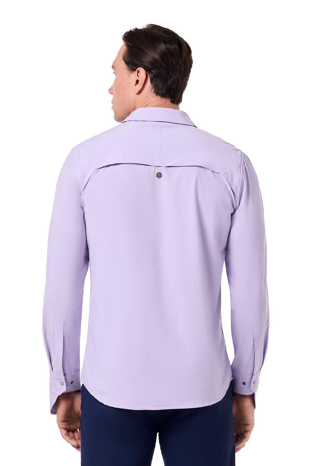 Coolibar Men's Fiera Smart Shirt | Lavendula Stripe