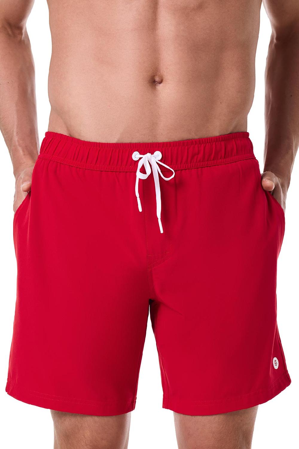 Coolibar Men's Kahuna Swimming Shorts | Cherry